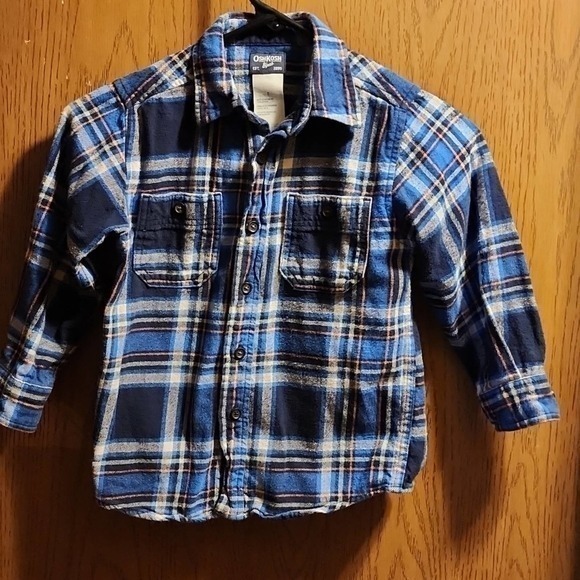 Oshkosh flannel shirt, size 5 - Picture 1 of 4